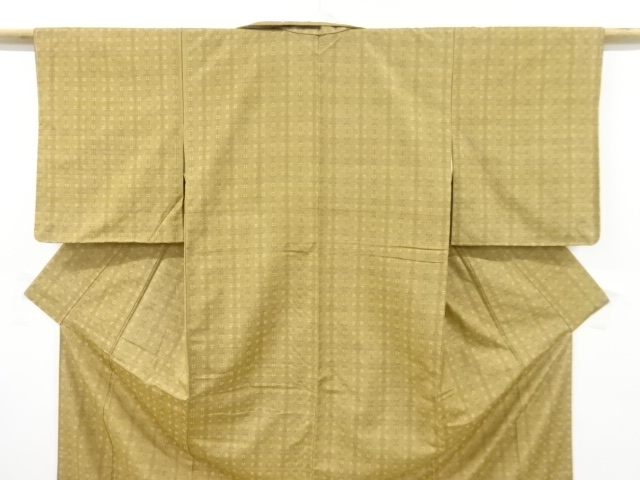  未使用品　仕立て上がり　本場琉球花織　手織り紬着物